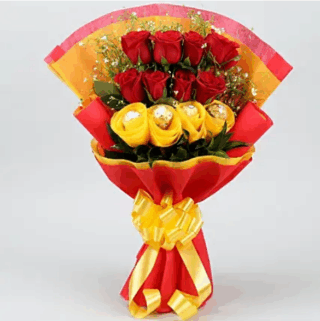 Attractive Roses Choco Bouquet