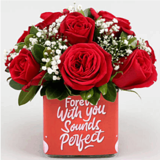 Red Roses In Forever With You Sticker