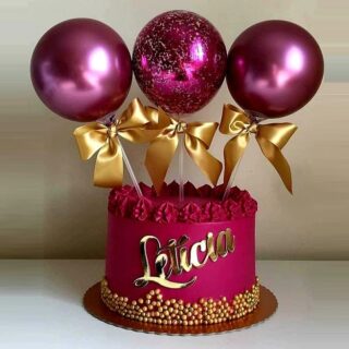 Dazzling Pink Balloon Cake