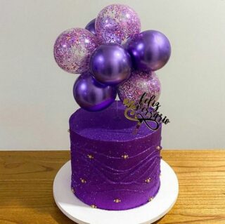 Lavender Balloon Cake