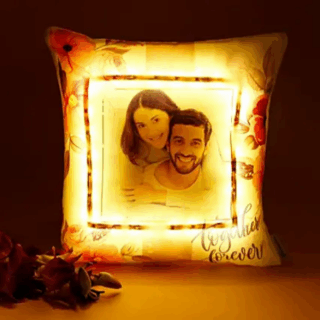 Personalised Together Forever LED Cushion