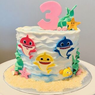 Baby Shork Theme Cake