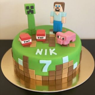 Mine Craft Theme Cake