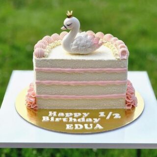 Swan Cake for Half Birthday