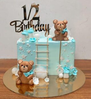 Teddy Cake for Half Birthday